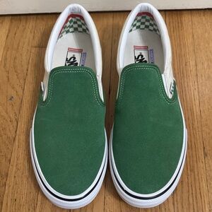 Green Slip-On Sneakers